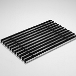Mat voor schoonloper aluminum + rubber zwart 60x40