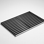 schoonloper borstelprofiel zwart 75x50