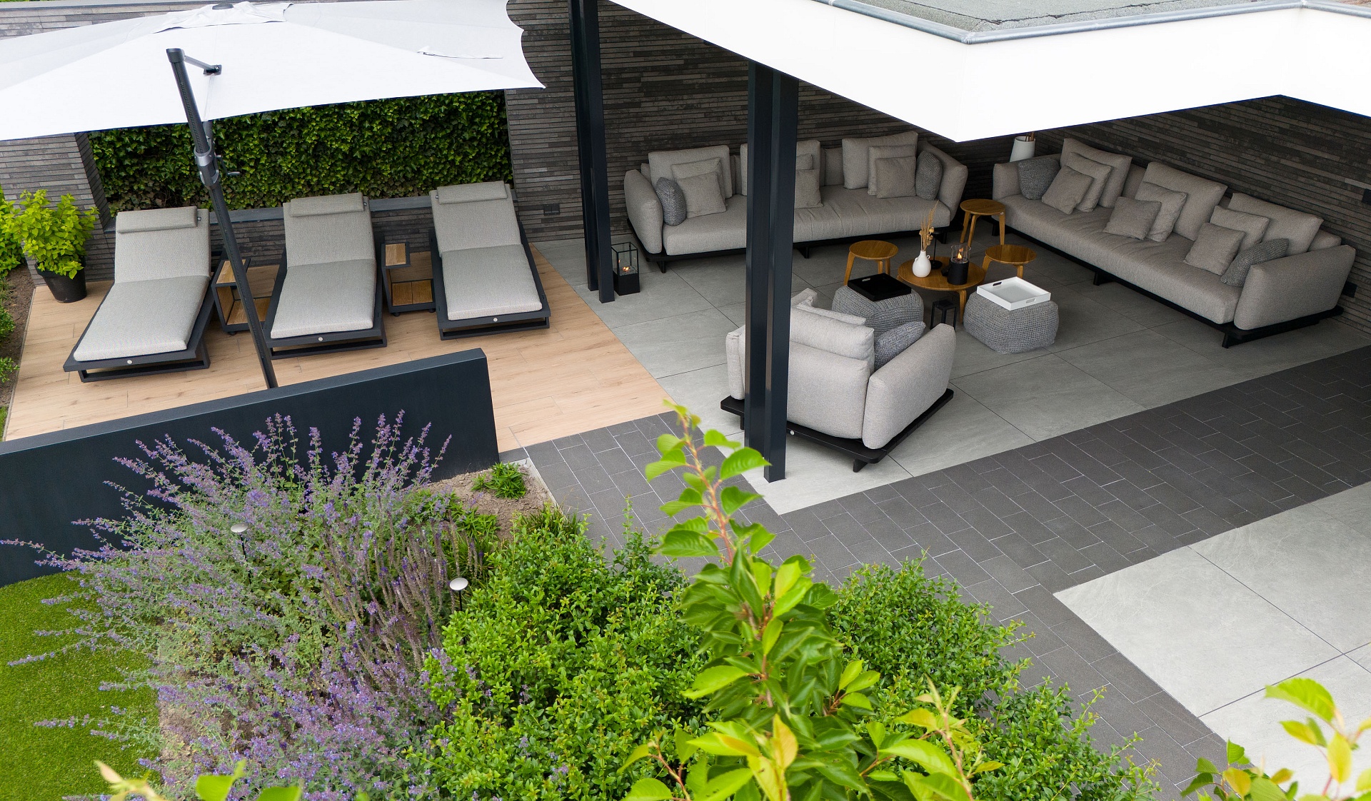 mbi tuin sint oedenrode geoceramica aspen oxide eiken natuurlijk geoklinker plus cannobio geostylistix strips shaded grey 60 