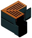 19013 aco slimline hoekstuk corten rooster