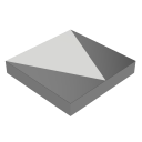 verkeerstegels 500x500x80 driehoek zwart wit