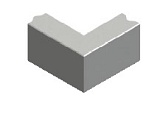 opsluitband 15x25 hoekstuk 90 uitwendig