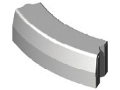 trottoirband 18 20x25 bochtstuk uitwendig