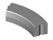 trottoirband 28 30x25 bochtstuk inwendig