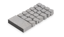 deer concrete cobbles border width