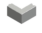 opsluitband 15x25 hoekstuk 90 uitwendig