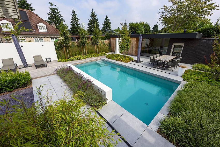 mbi moderne geoceramica tuin met zwembad en tuinkamer uden 17 