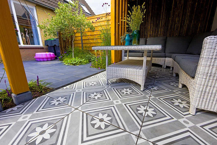Woonkamer tuin