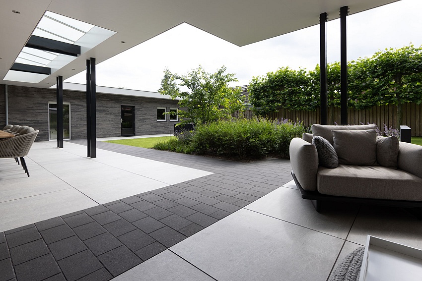 mbi tuin sint oedenrode geoceramica aspen oxide eiken natuurlijk geoklinker plus cannobio geostylistix strips shaded grey 24 